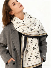 CHANEL 26S SCARF 140 IN CASHMERE AND SILK 306122