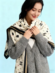 CHANEL 26S SCARF 140 IN CASHMERE AND SILK 306122