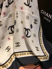 CHANEL 26S SCARF 140 IN CASHMERE AND SILK 306122