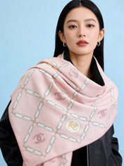 CHANEL 26S SCARF 135 IN CASHMERE AND SILK 306125