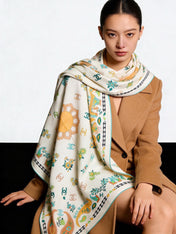 CHANEL 26S SCARF 135 IN CASHMERE AND SILK 306128