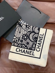 CHANEL 26S SCARF 135 IN CASHMERE AND SILK 306134