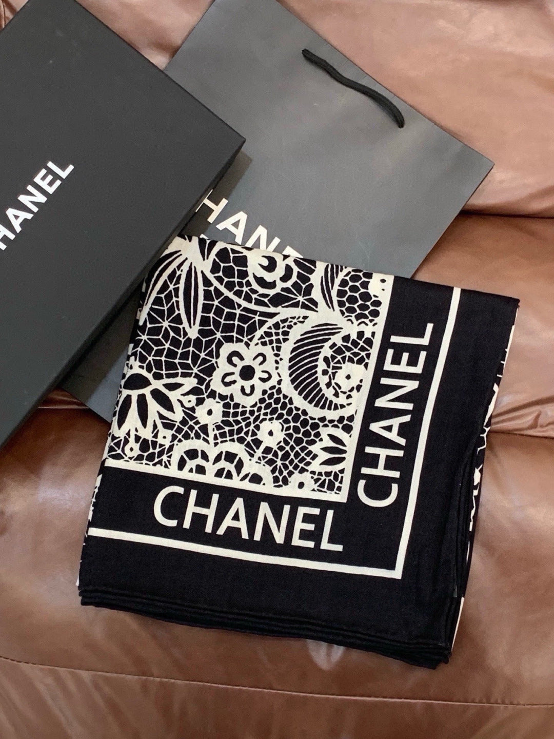 CHANEL 26S SCARF 135 IN CASHMERE AND SILK 306135