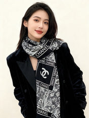 CHANEL 26S SCARF 135 IN CASHMERE AND SILK 306135