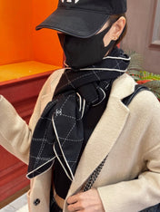 CHANEL 26S SCARF 140 IN CASHMERE AND SILK 307247