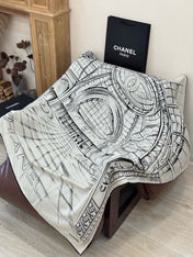 CHANEL 26S SCARF 135 IN CASHMERE AND SILK 309305