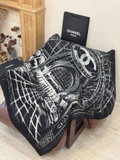 CHANEL 26S SCARF 135 IN CASHMERE AND SILK 309306