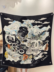 CHANEL 26S SCARF 135 IN CASHMERE AND SILK 309325