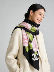 CHANEL 26S SCARF 140 IN CASHMERE AND SILK 309336