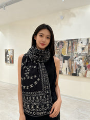 CHANEL 26S SCARF 135 IN CASHMERE AND SILK 309349