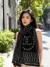 CHANEL 26S SCARF 135 IN CASHMERE AND SILK 309349