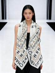 CHANEL 26S SCARF 135 IN CASHMERE AND SILK 309350