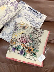 DIOR 26S SCARF 140CM IN CASHMERE SILK 309358