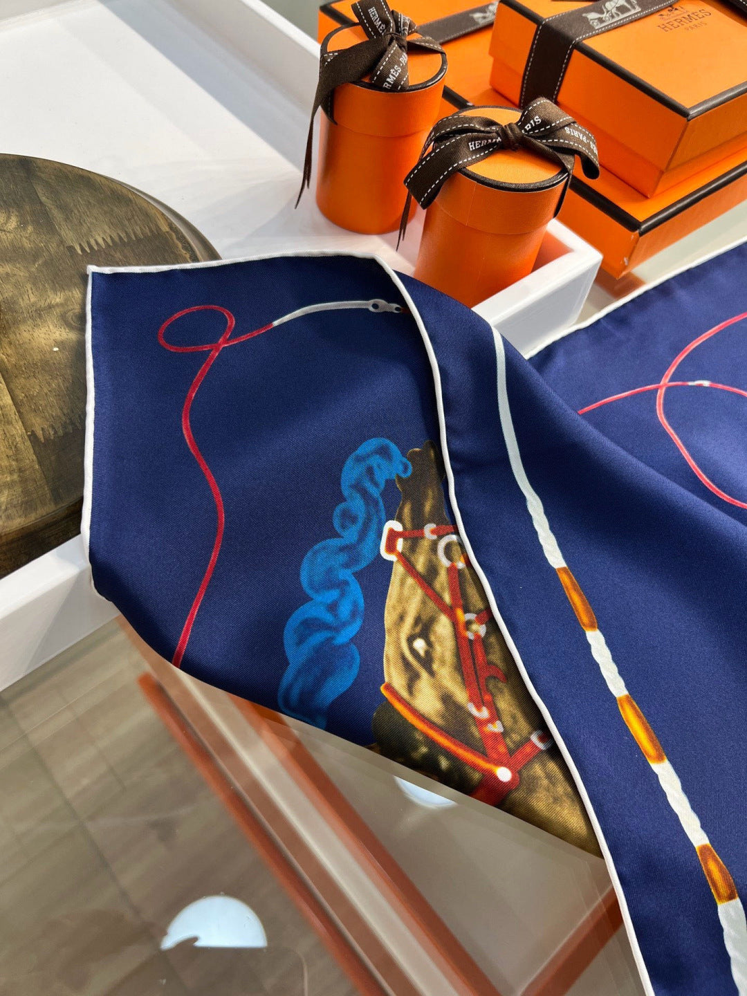 HERMES 26S PRINTED SQUARE SCARF 88 IN SILK 309925