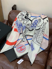 CHANEL 26S SCARF 135 IN SILK 311940