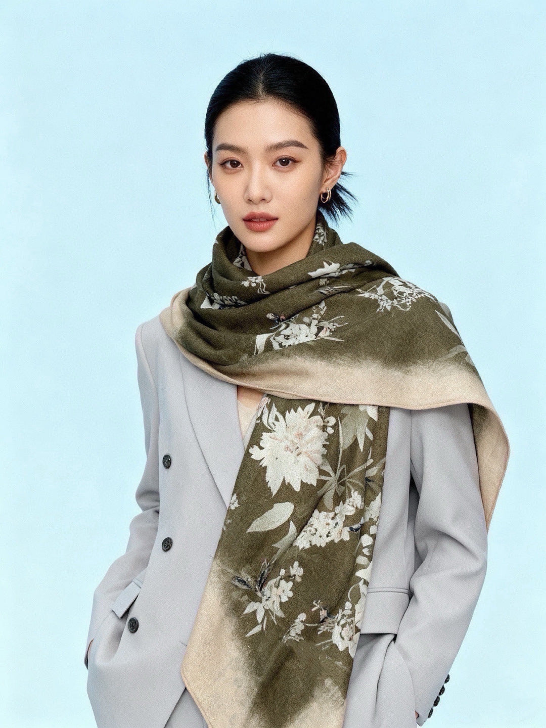 DIOR 26S SCARF 140CM IN CASHMERE SILK 311968