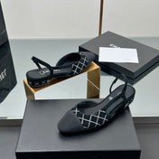 CC SLINGBACK 25S 25 MM IN BLACK SUEDE AND CRYSTALS