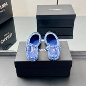 CC SLINGBACK 25S 25 MM IN COBALT BLUE TWEED