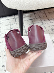 JIMMY CHOO 26S SNEAKERS IN DARK RED SUEDE