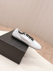 PRADA 26S MARY JANE SHOES IN WHITE CALFSKIN