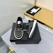 CHANEL 26S SNEAKERS IN BLACK MIX WHITE TWEED AND CALFSKIN