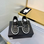 CHANEL 26S SNEAKERS IN BLACK MIX WHITE TWEED AND CALFSKIN