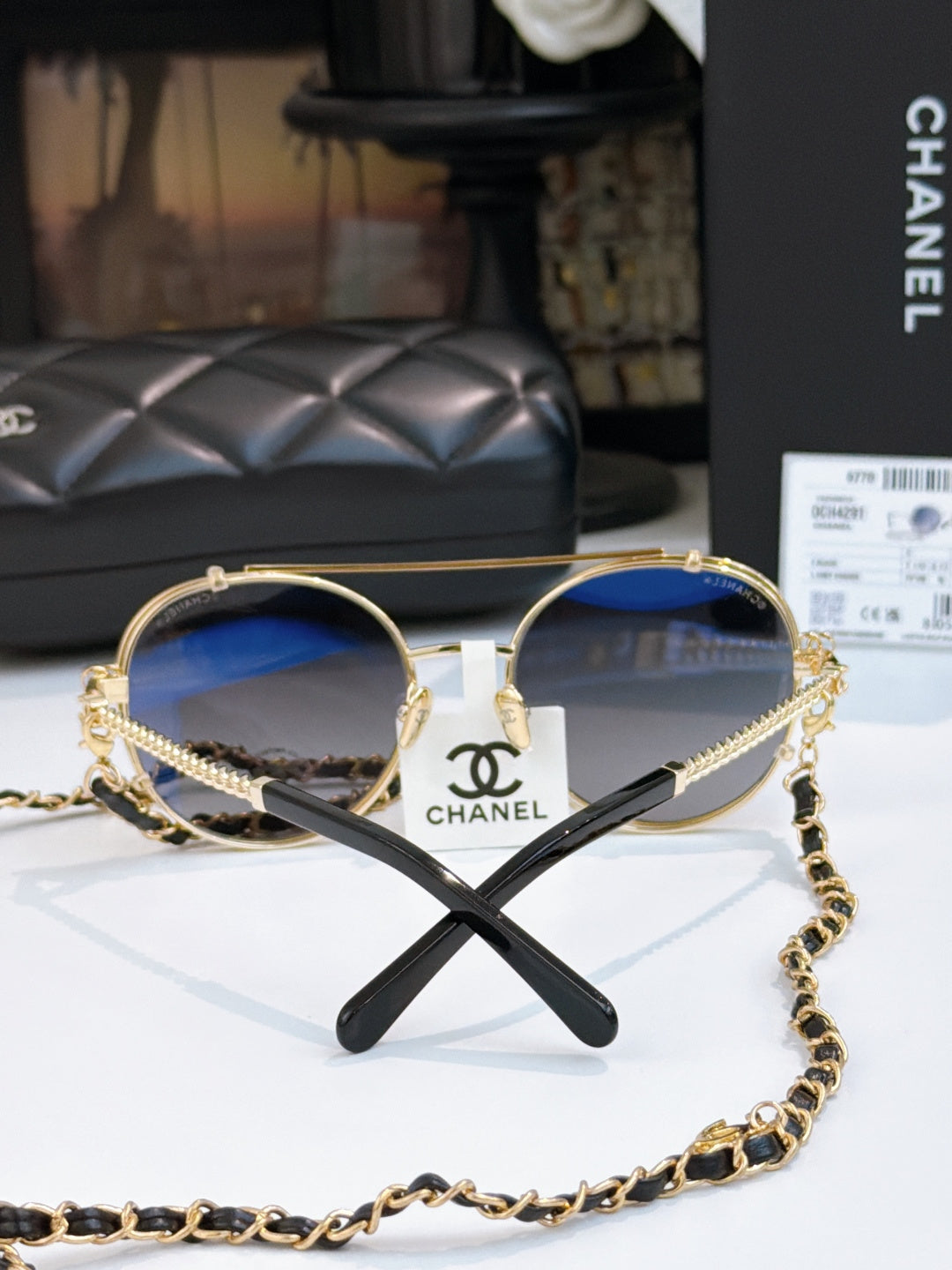 CHANEL 26S ROUND SUNGLASSES IN METAL FRAME 408120