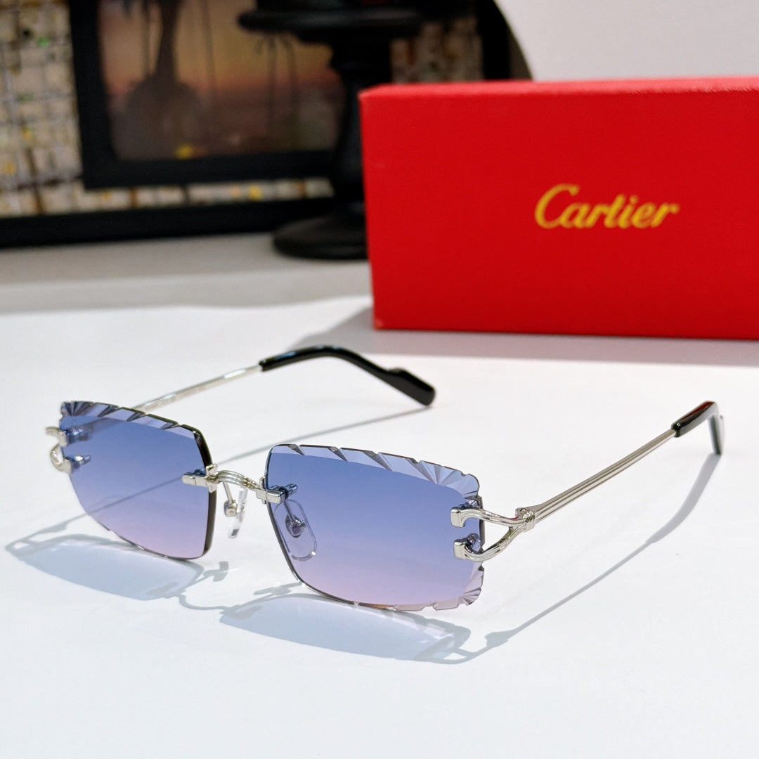 CARTIER 26S RIMLESS GEOMETRIC FRAME IN METAL 441534