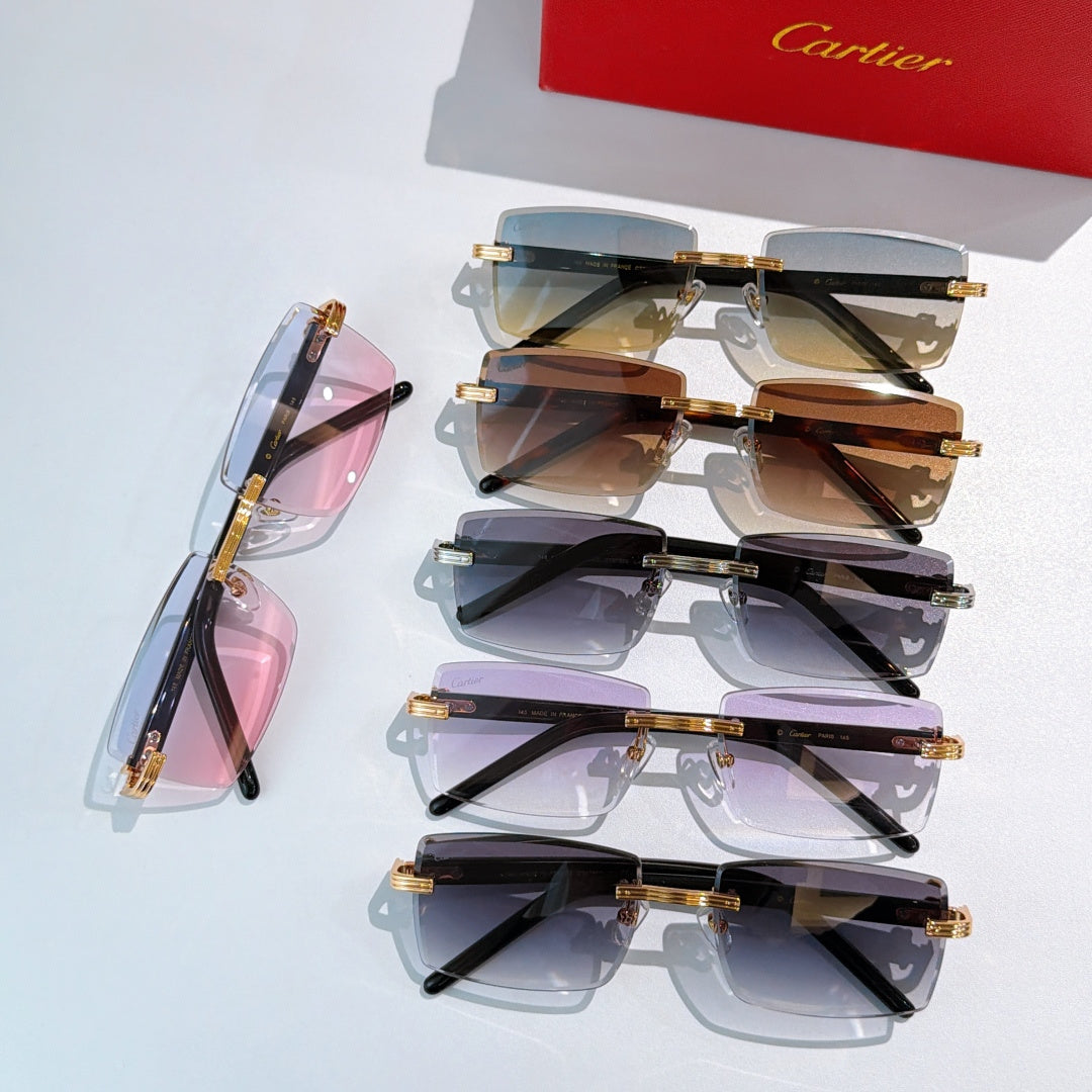CARTIER 26S RIMLESS RECTANGULAR FRAME IN METAL 441538