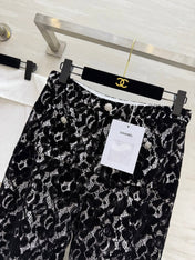 CHANEL 26S LACE FLARED PANTS STYLE 1026