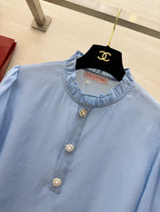 VALENTINO 26S RUFFLED COLLAR SHIRT 127