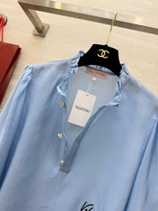 VALENTINO 26S RUFFLED COLLAR SHIRT 127