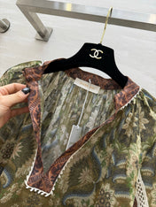 ZIMMERMANN 26S INTO THE EAST PATTERNED BLOUSE 317553