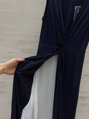 RALPH LAUREN 26S COLOR BLOCK MAXI SLIT DRESS 435
