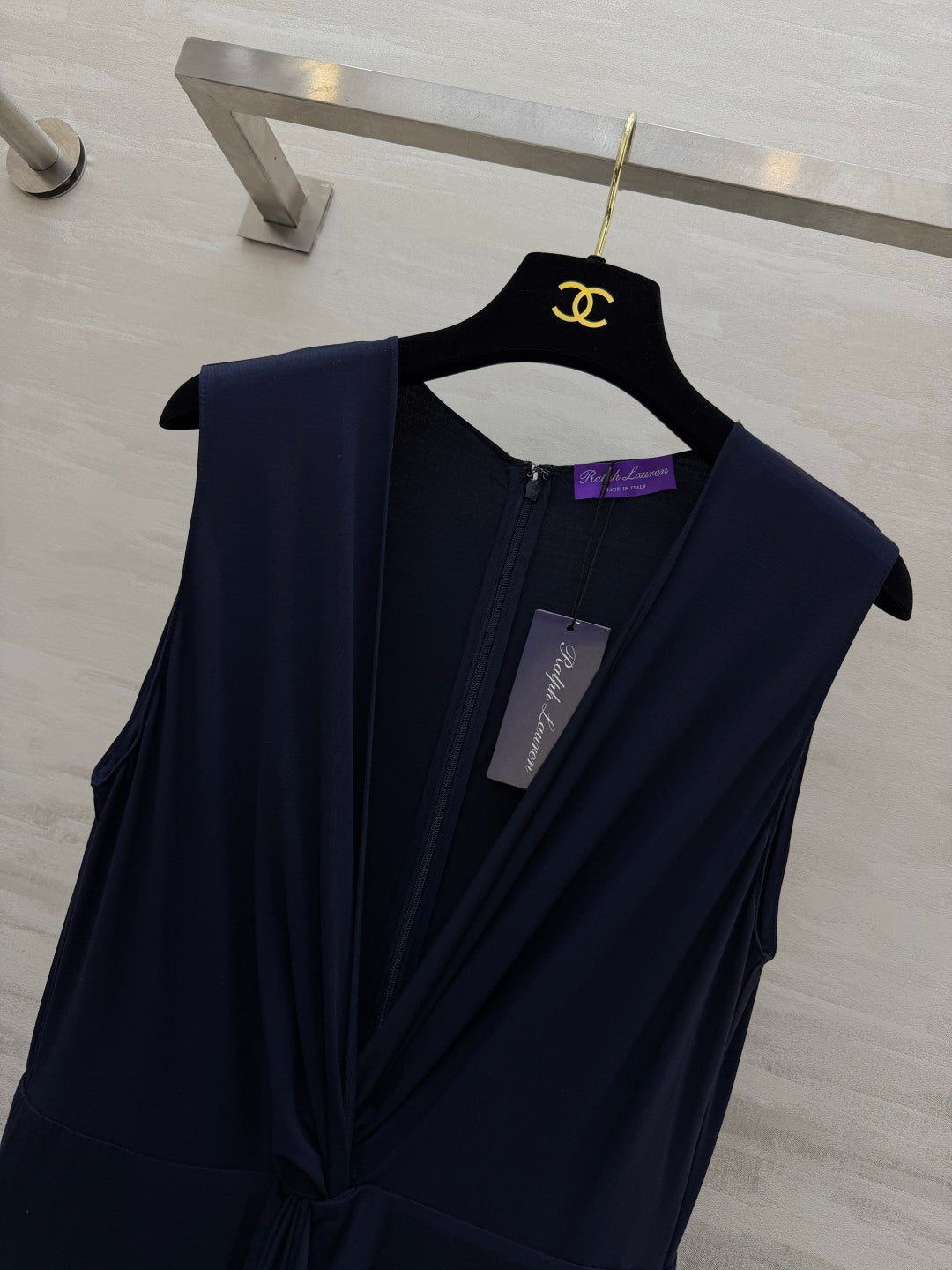 RALPH LAUREN 26S COLOR BLOCK MAXI SLIT DRESS 435