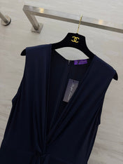RALPH LAUREN 26S COLOR BLOCK MAXI SLIT DRESS 435