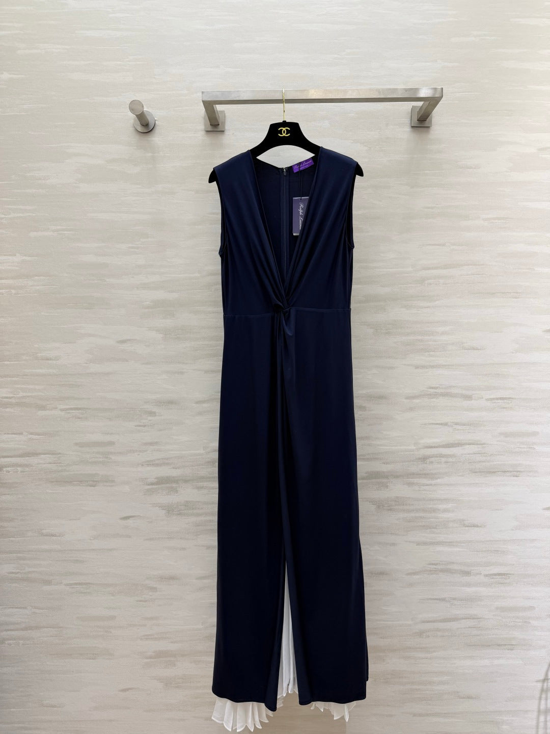 RALPH LAUREN 26S COLOR BLOCK MAXI SLIT DRESS 435