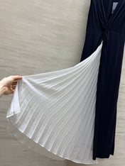 RALPH LAUREN 26S COLOR BLOCK MAXI SLIT DRESS 435