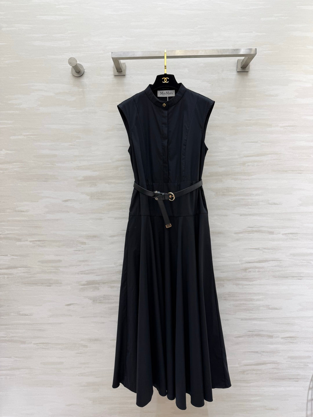 MAXMARA 26S SLEEVELESS BELTED MAXI DRESS 367