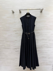 MAXMARA 26S SLEEVELESS BELTED MAXI DRESS 367