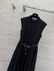 MAXMARA 26S SLEEVELESS BELTED MAXI DRESS 367