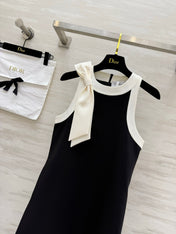 DIOR 26S SLEEVELESS A-LINE DRESS WITH BOW 1399