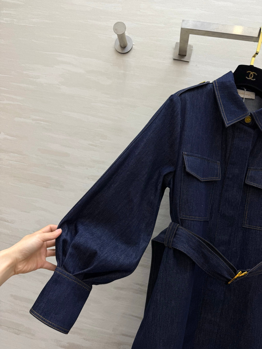 ZIMMERMANN 26S BELTED SHIRT MIDI DRESS 282