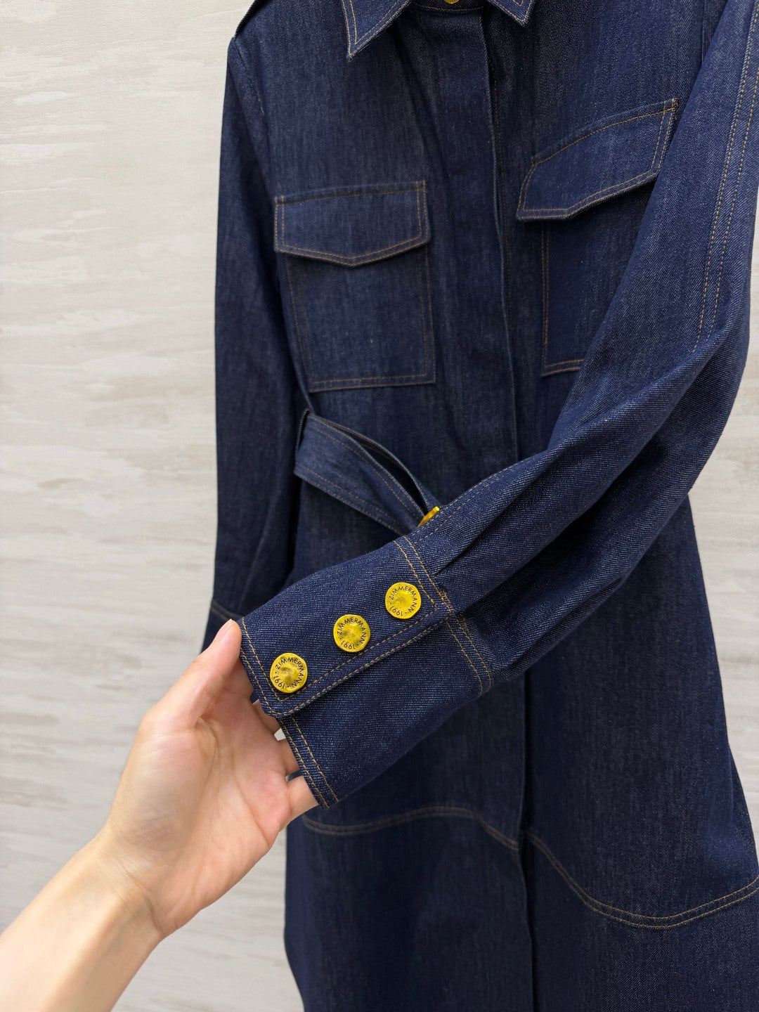 ZIMMERMANN 26S BELTED SHIRT MIDI DRESS 282
