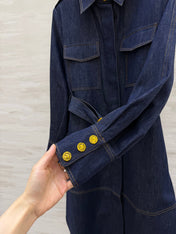 ZIMMERMANN 26S BELTED SHIRT MIDI DRESS 282