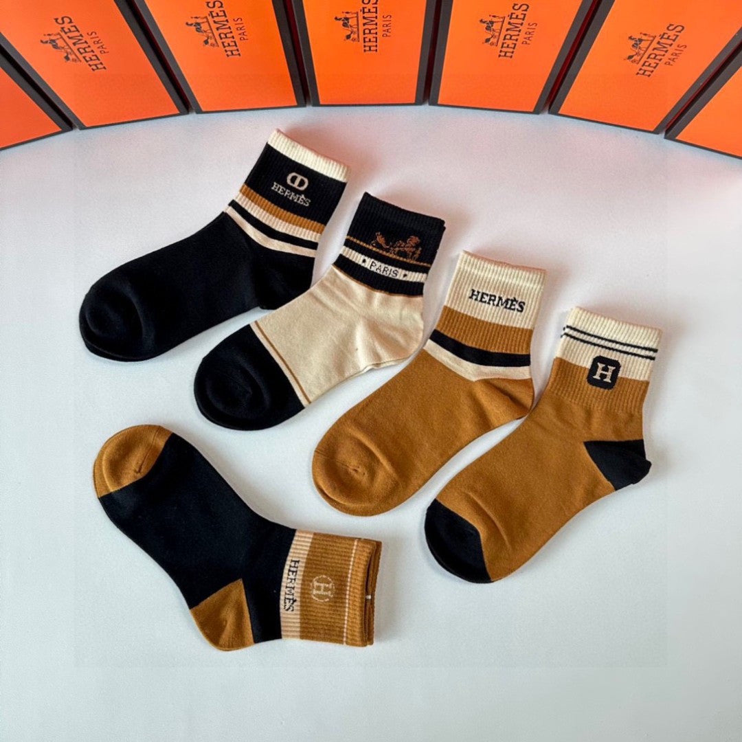 HERMES 26S ANKLE SOCKS 494245 (1 BOX)