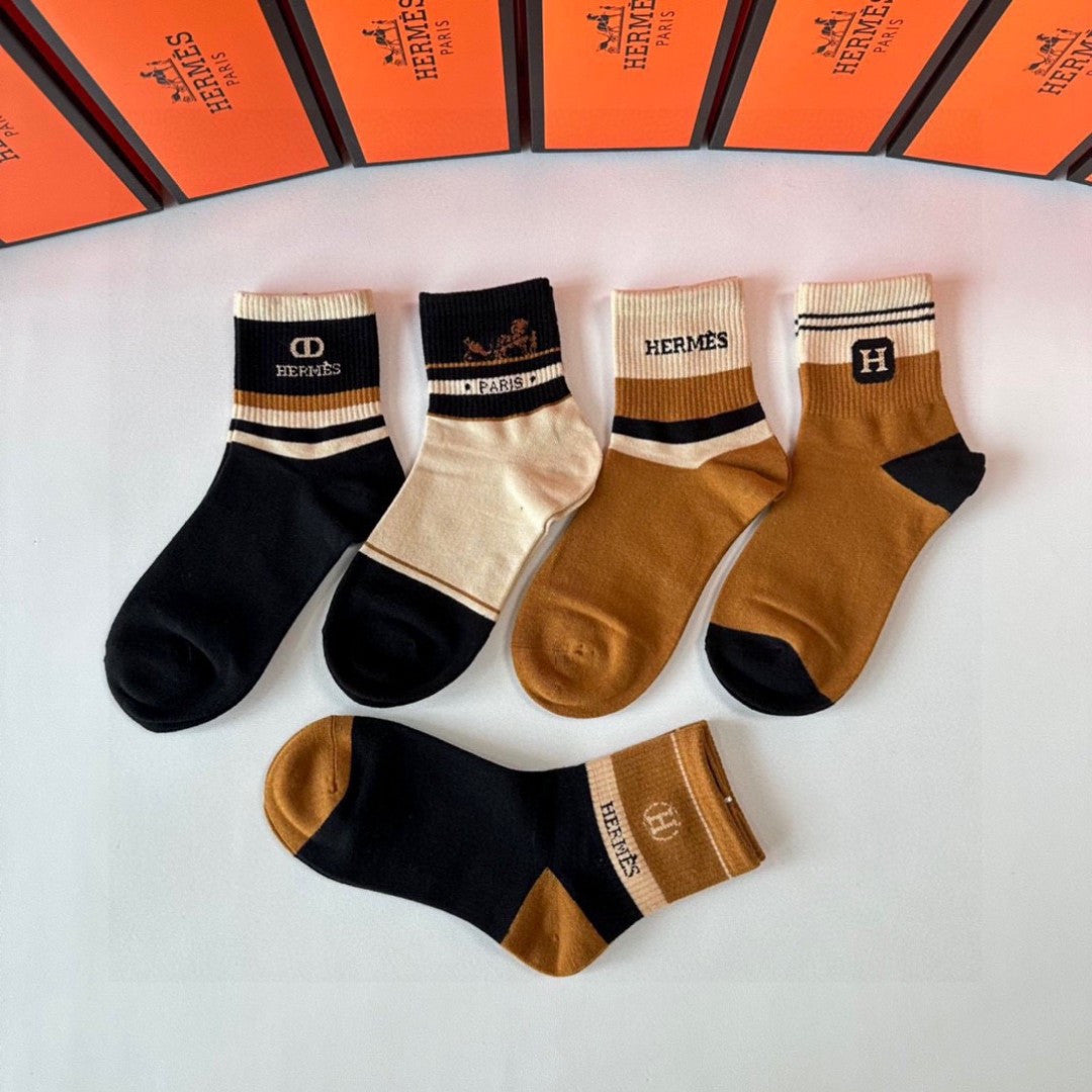 HERMES 26S ANKLE SOCKS 494245 (1 BOX)