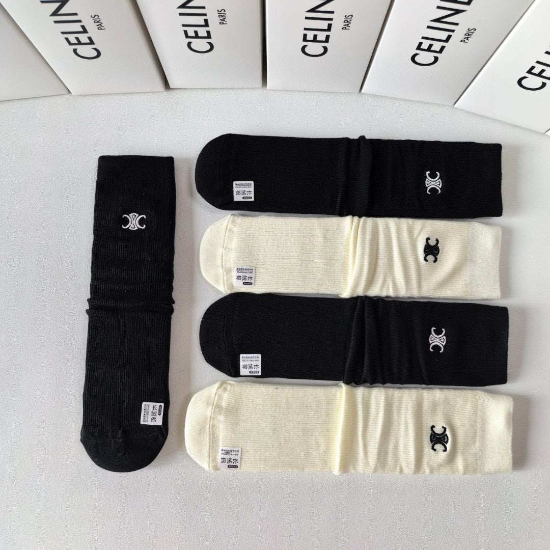 CELINE 26S CREW SOCKS 546750 (1 BOX)