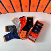 HERMES 26S CREW SOCKS 557549 (1 BOX)