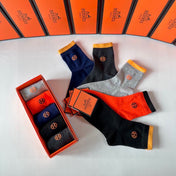 HERMES 26S CREW SOCKS 557549 (1 BOX)